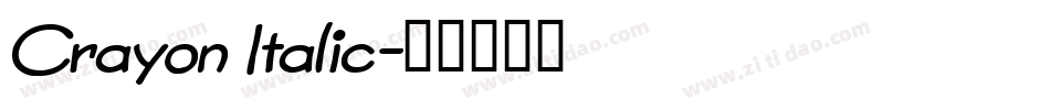 Crayon Italic字体转换